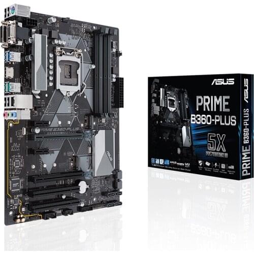 New for ASUS PRIME B360-PLUS B360 LGA 1151 DDR4 ATX Motherboard Master series PC mainboard