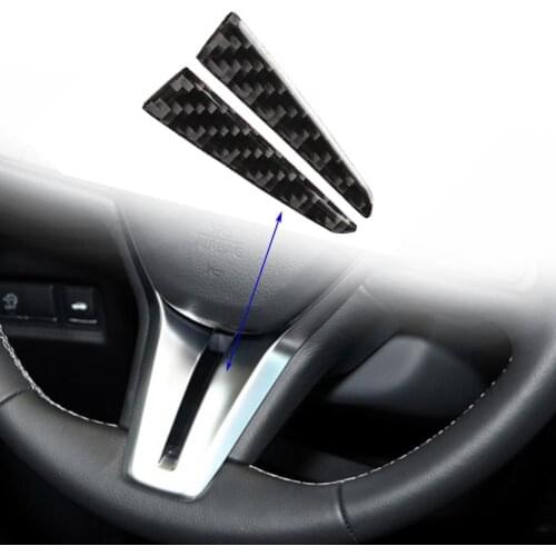 Carbon fiber steering wheel trim for Infiniti Q50 2014-2020 Interior Stickers интерьер запчасти наклейки для автомобиля