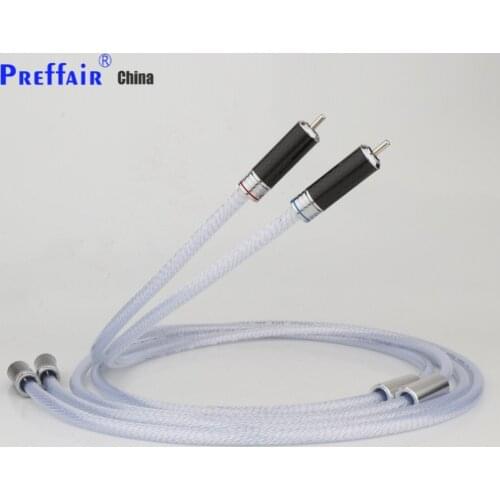 Preffair X410 OCC Silver Plated Audiophile RCA Interconnect Cable HIFI Audio Extension HIFI RCA to RCA Phono Cable