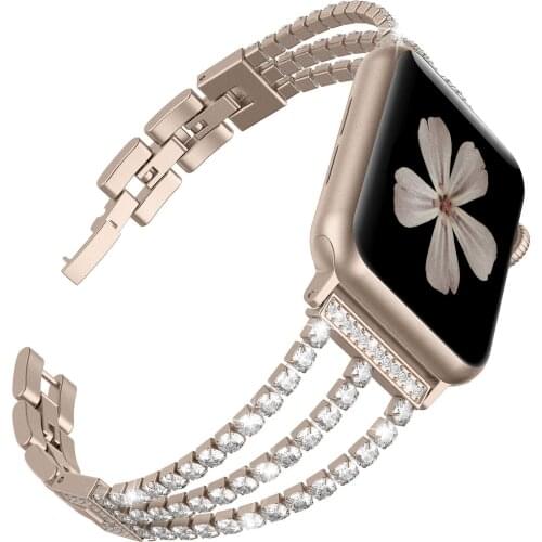 Chain Steel Watch Strap For Apple Watch 6 5 4 SE 3 2 Band 38mm 42mm steel Bracelet Sport Band for iWatch series 4/3 40mm 44mm