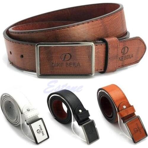 Luxury Leather Casual Mens Automatic Buckle Belt Waistband Waist Strap men belt