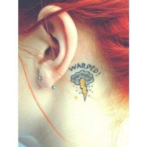 Waterproof Temporary Tattoo Sticker lightning tattoo dark cloud tatto finger flash tatoo fake tattoos for girl women