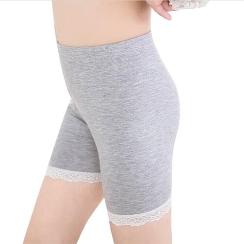 3-12T Summer Girl Safety Short Pants Boxer Briefs Children Modal Stretch Leggings Kids Lace Slim Underwear Baby 4 Solid Shorts