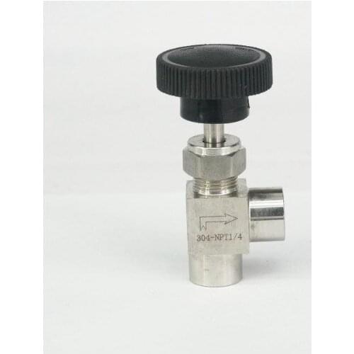 1/4" NPT Female Elbow Needle Valve 304 Stainless Steel Flow Control