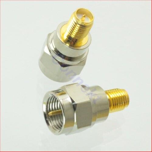 10pcs/lot F male plug to RP-SMA female plug center RF coaxial adapter connector