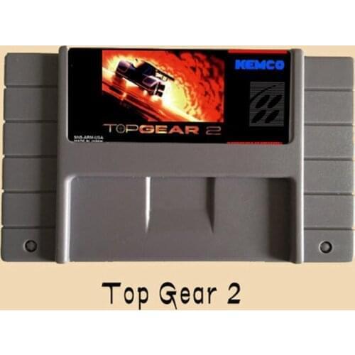 Top Gear 2 16 bit Big Gray Game Card For USA NTSC Game Player