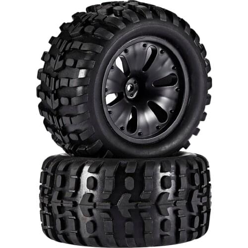 2 Pieces 1/10 RC Climbing Car Monster Truck Wheels Tyres for HPI Savage LRP MT Spare Parts