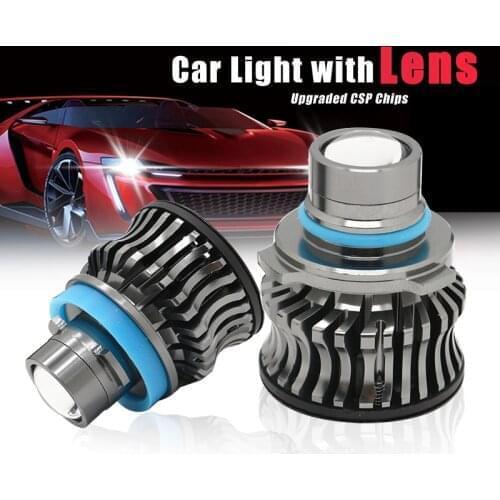 2X Auto LED Fog Lights Projector Lens LED Lamp H7 H11 H8 H9 9005 HB3 9006 HB4 50W 2400LM White Amber Laser Headlamp Driving Bulb