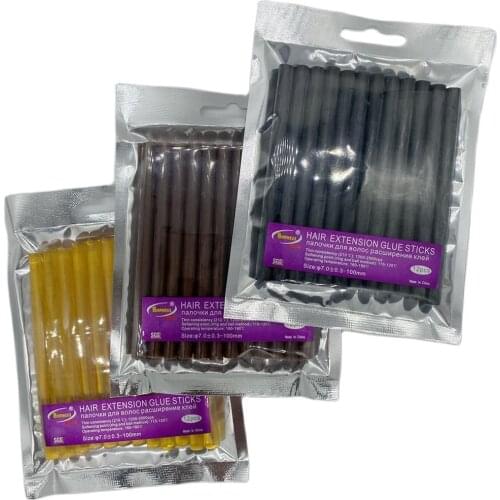24 PCS/Lot diameter 7.2 x 100 mm Hair Extension Glue Sticks Hot Melt Glue Stick for hair extension 3 color