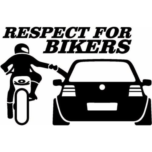 Car Sticker 3D Respect for Bikers Auto Stickers 20*13cm Funny Motorcycle Car Styling Vinyl Stickers On Car