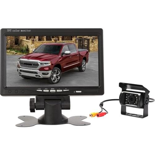 7inch HD Screen Car Monitor USB TF Card Video Player for Reverse Rearview Camera DVD Security Monitor Parking Assistance