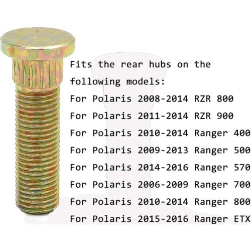 1/4/6 PC ATV Accessories For Polaris RZR Ranger 800 900 400 500 570 700 ETX (3/8" x 1.50") Rear Wheel Stud Bolts Replace 7518378