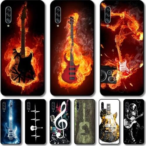 Cool guitar Phone Case Hull For Samsung Galaxy M 10 20 21 31 30 60S 31S Black Shell Art Cell Cover TPU