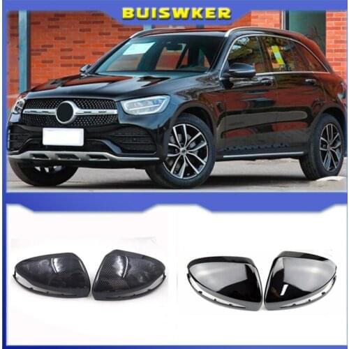 For Mercedes-Benz C S E GLC G Class AMG W205 X253 W222 W213 W238 Rearview Mirror Cover Bright Black Replacement 2014 - 2019 LHD