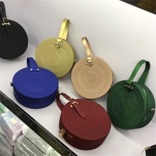 Designer Pvc Handbags Women Shoulder Bag High Quality Ladies Purse Round Bag New Fashion Female Small Crossbody Bags for Women
