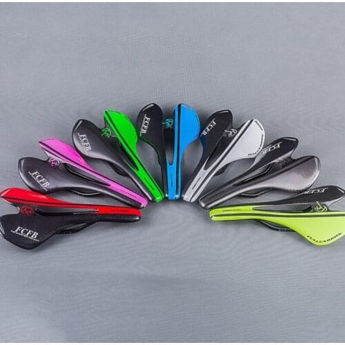 FCFB Full 3K Carbon Fiber Bicycle Saddle For Mountain Road Bike Parts Seat Mat Glossy
