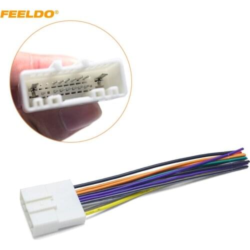 FEELDO 15Pin Car Audio Stereo Wiring Harness Adapter For Nissan/Subaru/Infiniti Install Aftermarket CD/DVD Stereo