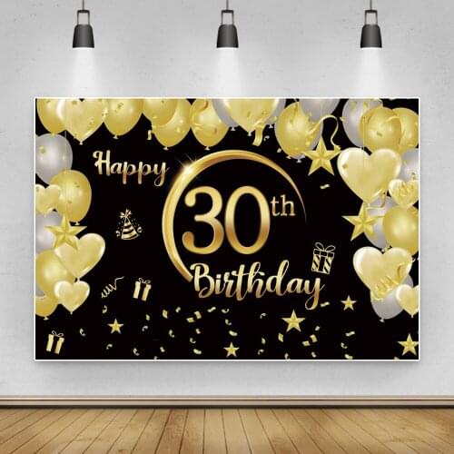 Happy 30th 40th 50th Birthday Balloon Photophone Photo Backdrop Party Decro Portrait Customized Photography Background Photozone
