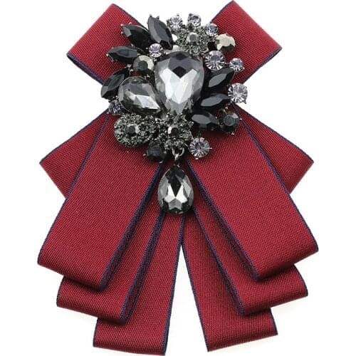 High-end Rhinestone Bow Tie Mens Wedding Korean Fashion Groom Man Host Business Show Accessories British Handmade Bowtie