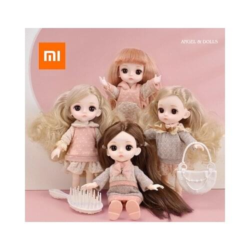 Xiaomi 16cm Doll 13 Movable Joints Dolls Makeup Casual Wear Clothes with Shoes Doll Accessories Toy for Girls Gift