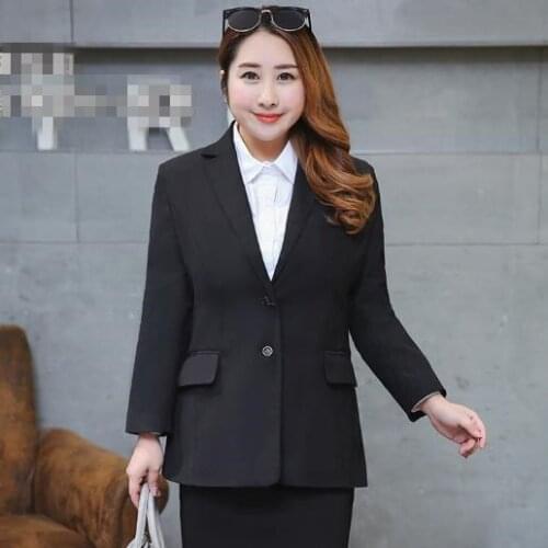 Fashion Women Blazers 2020 summer Women Slim Fit Black Blazer Jackets Notched Office Work Outfits Oversized Femme Blazer M703