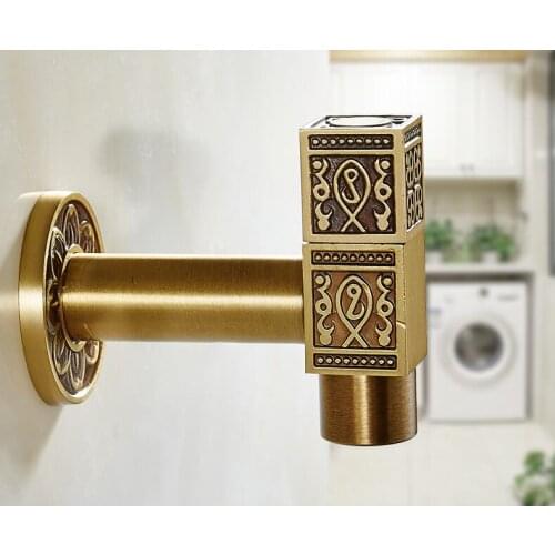New arrival bronze finish Luxury wall mounted total brass outdoor faucet basin faucet