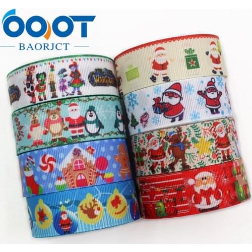 OOOT BAORJCT I-19713-3,22mm,10yards Christmas series Cartoon grosgrain ribbons,bow cap accessories and decorations,DIY materials