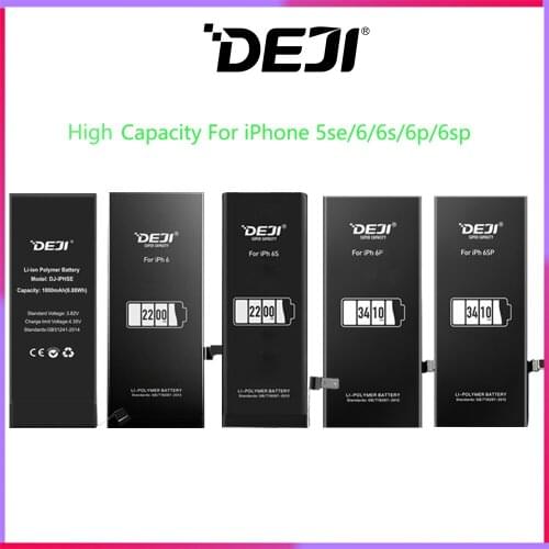 DEJI Original Battery For iPhone 5se 6 6s 6p 6sp With Free Tools Kit High Capacity Mix 5pcs One Set Of Batteries Replacement