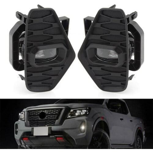 Car Front Bumper LED Fog Lamps Lights Assembly For Nissan Nawara 2021+ Nueva D23 Facelift Pro-4X NP300 Set