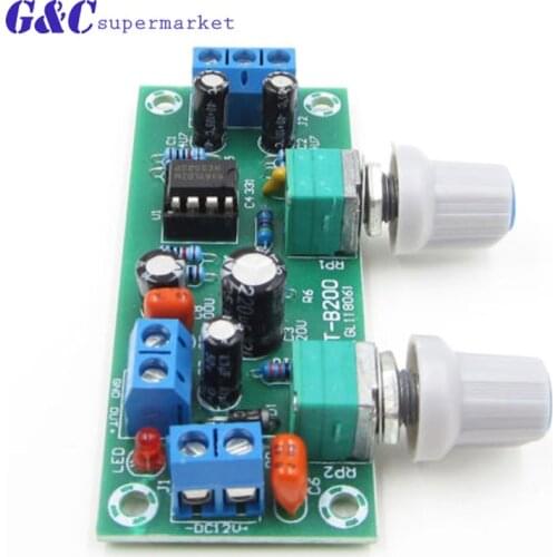 Preamplifier Stereo Tone Board NE5532 Subwoofer Filter DC 10-24V Low-Pass Preamplifier PCB Module