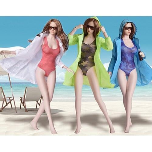 FG045 1/6 Sexy Camouflage Swimsuit Rash Guards Set for 12inch Phicen Tbleague Verycool Action Figure DIY