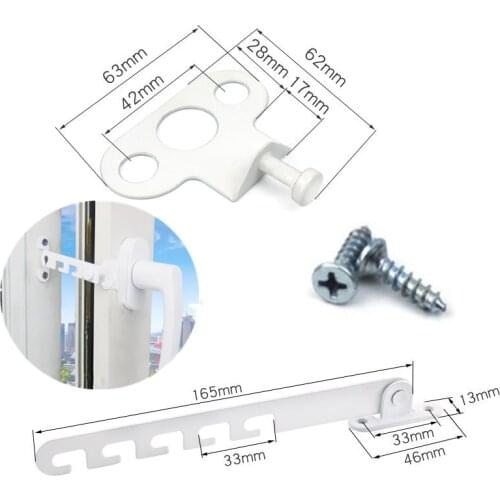 Adjustable window Limiter latch position stopper Steel wind brace Sash blocking lock window restrictor Children safety protector