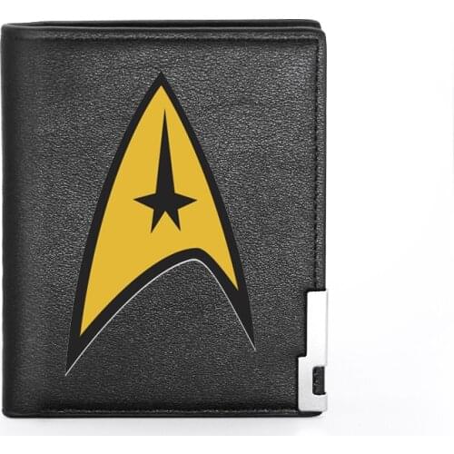 High Quality Classic Starfleet Printing Mens Wallet Leather Purse For Men Credit Card Holder Short Male Slim Money Bags