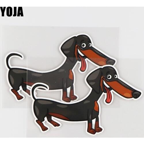YOJA 13.1X8CM Cute Gog Vinyl Color Decal Car Sticker Funny Animal Pattern Decorates 19A-0244