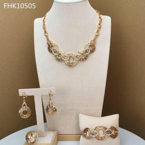 Yuminglai 2021 New Arrival Leaf Jewelry Fashion Jewelry Sets for Women FHK10505