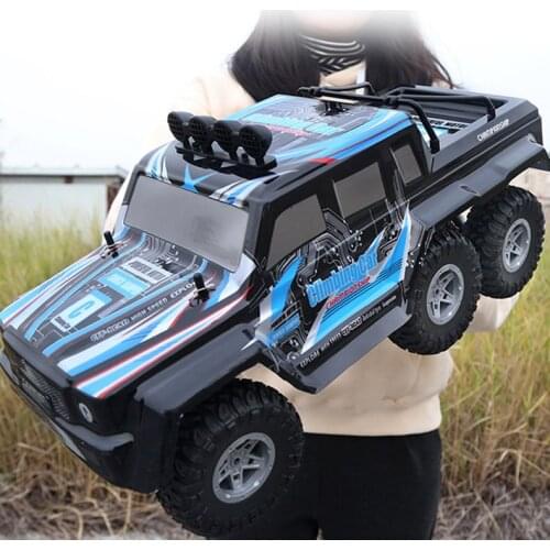 [Funny] 4CH 2.4GHz 6X6 RC Stunt Car Remote Control Racing Car light Six-wheel drive SUV Electric vehicle Beach car toy kids gift