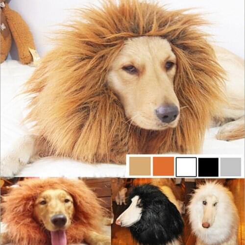Pet Funny Lion Headgear Wig Golden Samoyed Large Dog Hat Headgear Dog Turned Into Lion Headgear