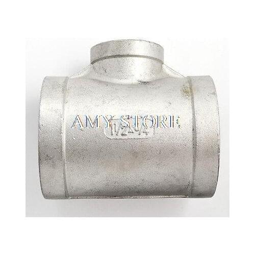1-1/2" x 3/4" x 1-1/2" Female SS304 Reducer Tee Pipe fitting threaded Biodiesel BSP