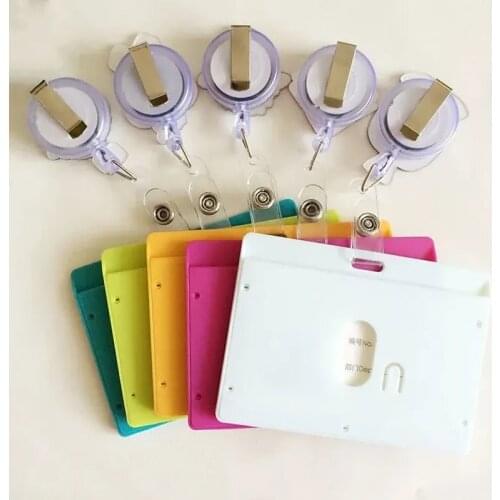 1PC Retractable Badge Holder Doctor Nurse Work Card Holder with Badge Reel Nurse Porta Credencial ID Name Tag