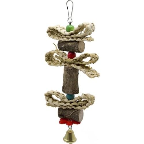Dorakitten 1pc Parrot Chewing Toy Anti-Biting Cage Bite Toy Bird Hanging Toy Bird Bell Toy Pet Supplies Random Color