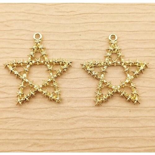 10pcs 25x28mm star charms for jewelry making crafting cute earring pendant necklace charm bracelet charms diy finding
