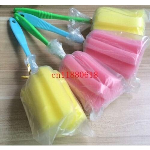 100pcs/lot Free Shipping Kitchen Cleaning Tool Sponge Brush For Wineglass Bottle Coffe Tea Glass Cup Mug