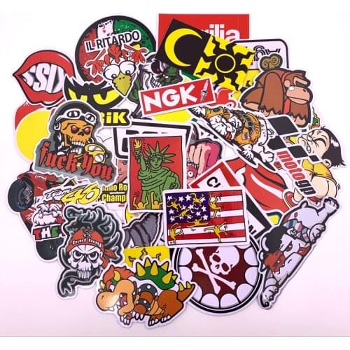 40 pcs Funny Car Stickers on Motorcycle Suitcase Home Decor Phone Laptop Covers DIY Vinyl Decal Sticker Bomb JDM Car styling