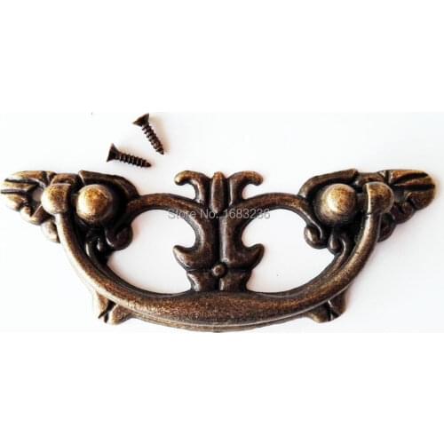 Antique Brass Vintage Bronze Butterfly Shape Jewelry Chest Box Cabinet Cupboard Dresser Furniture Drawer Handle Pull Knob 83x31