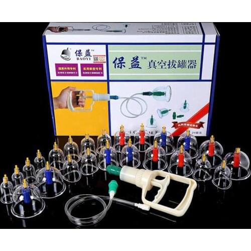 24 / 12 Cups Vacuum Magnetic Cupping Home Care Medical Thickened Apparatus Traditional Chinese Medicine Medical Suction Therapy