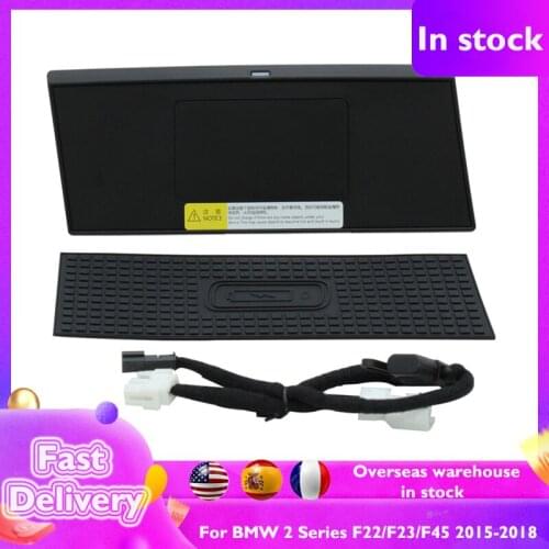 Car Qi Wireless Charger Fast Charging Module On Board Phone Charging Pad For 2 Series F22/F23/F45 2015-2018 Car Accessories