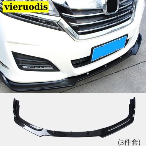 For 3PCS Honda Odyssey Front Bumper Car Spoiler Anti - Collision Accessories ABS Material Separator Trim Body Kit 2016-2021