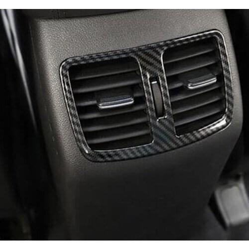 For Hyundai Tucson 2015-2018 2019 2020 Carbon Fiber Rear Seat Car Air Conditioner Outlet Vent Cover Trim Interior Accessories