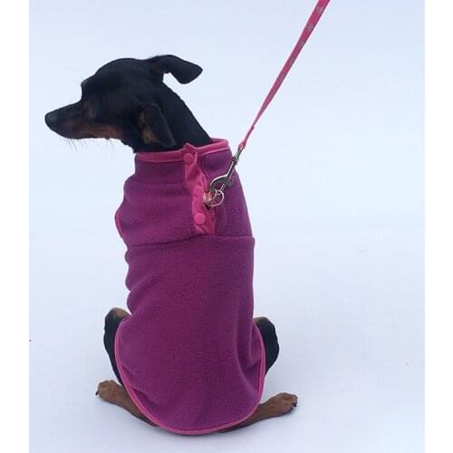 Pet Dog Polar Fleece Sweater Thickened Warm Comfortable Soft Buckle Vest Easy to Wear Durable Clothes for Pet Dog Costumes