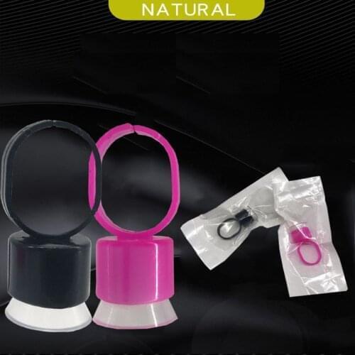 Hotsell 100 Pcs Black & Pink Plastic Tattoo Ink Ring With Sponge Copo Semi-permanente Do Anel Da Tinta Da Tatuagem Do Silicon